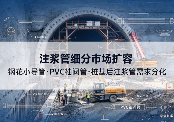 泸溪注浆管细分市场扩容，隧道钢花小导管、PVC 袖阀管、桩基后注浆管需求分化